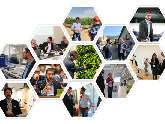 Collage di foto di Marco Zullo in diversi momenti di attività