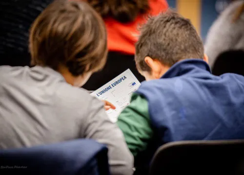 bambini al Parlamento Europeo