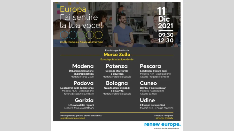 Conferenza sul Futuro dell'Europa - locandina