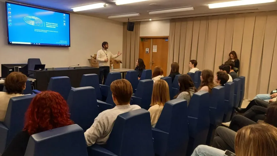 Studenti al Parlamento Europeo