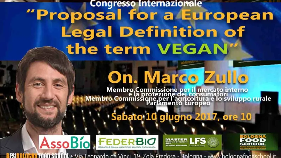 Copertina evento Proposal for a EU Legal Definition of the term vegan