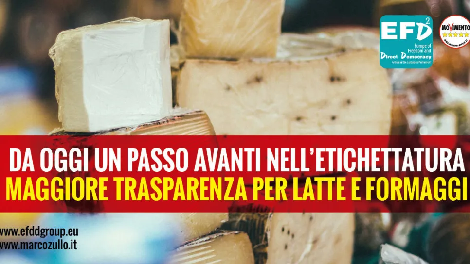 Copertina Trasparenza latte e formaggi