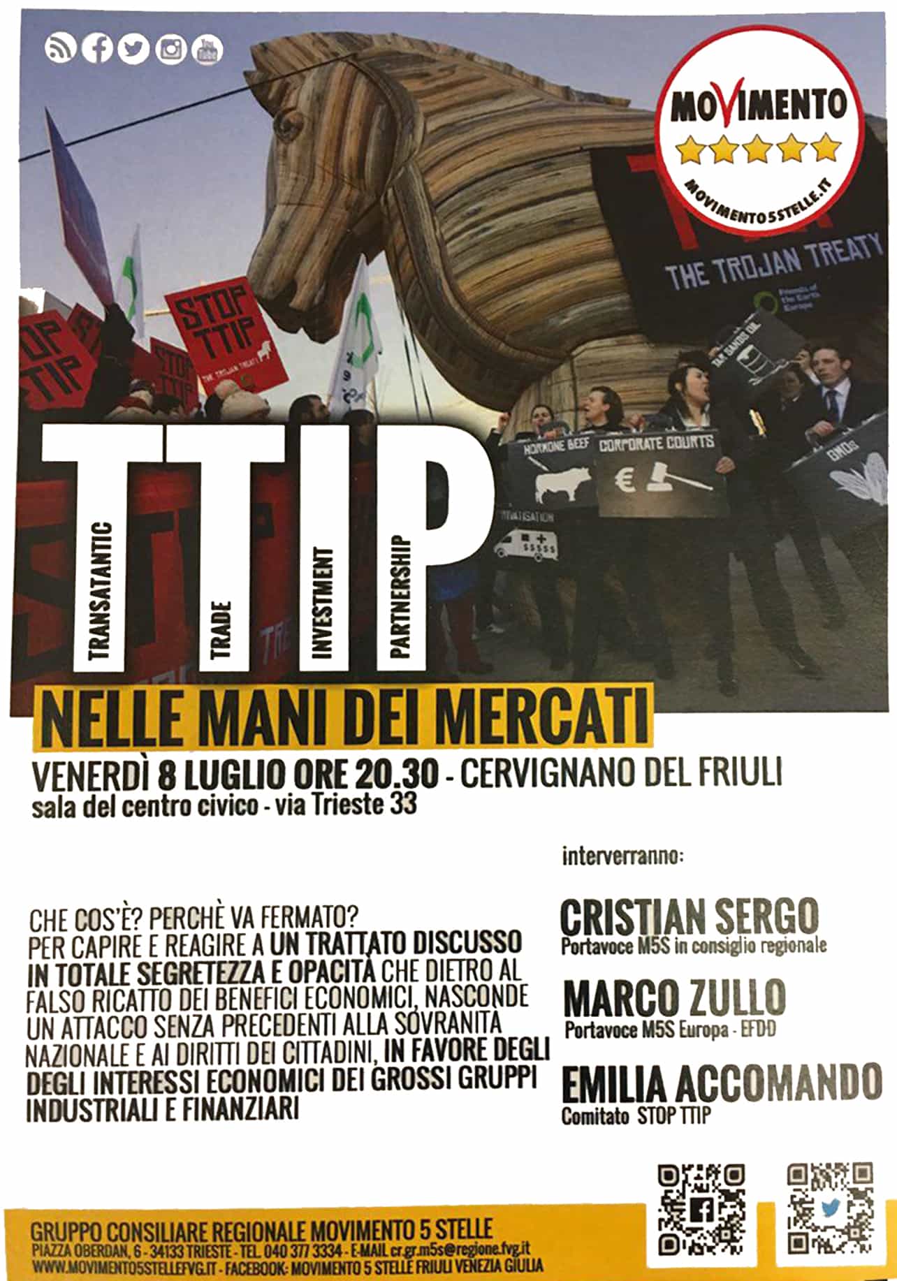 TTIP: NELLE MANI DEI MERCATI @ Centro Civico - Cervignano del Friuli | Cervignano del Friuli | Friuli-Venezia Giulia | Italia