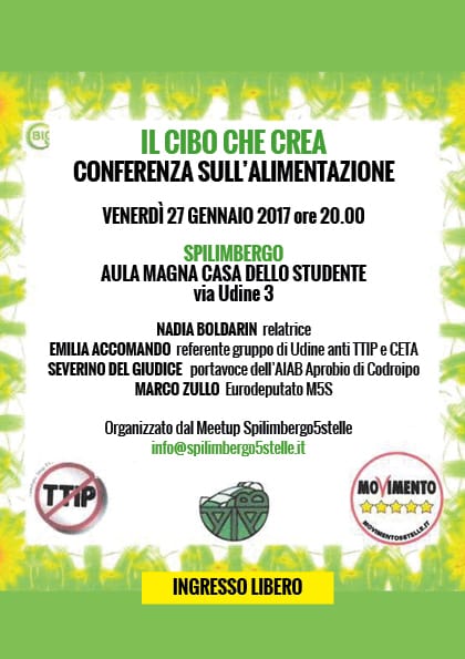 IL CIBO CHE CREA - CONFERENZA SULL'ALIMENTAZIONE @ AULA MAGNA CASA DELLO STUDENTE  | Spilimbergo | Friuli-Venezia Giulia | Italia