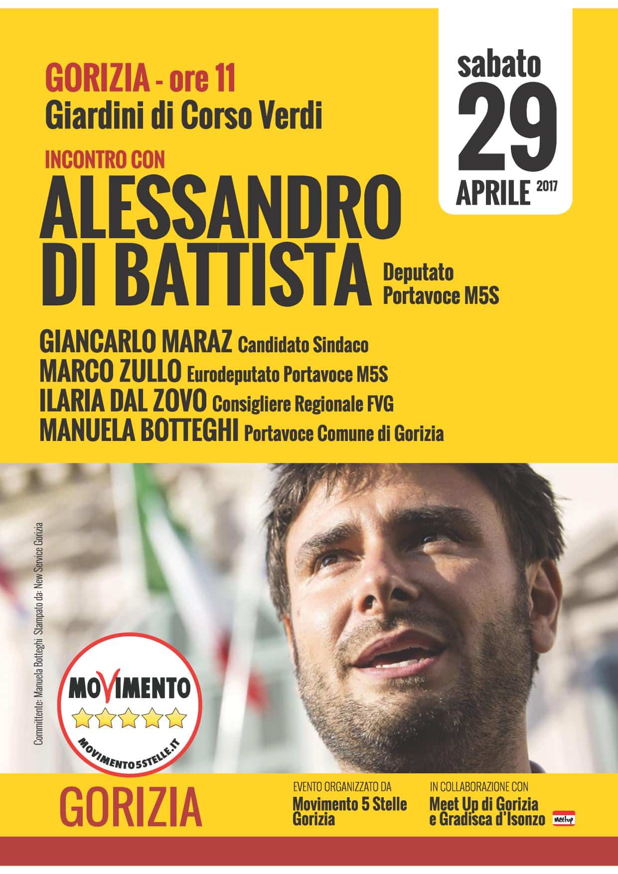 Alessandro Di Battista a Gorizia @ GIARDINI DI CORSO VERDI  | Gorizia | Friuli-Venezia Giulia | Italia