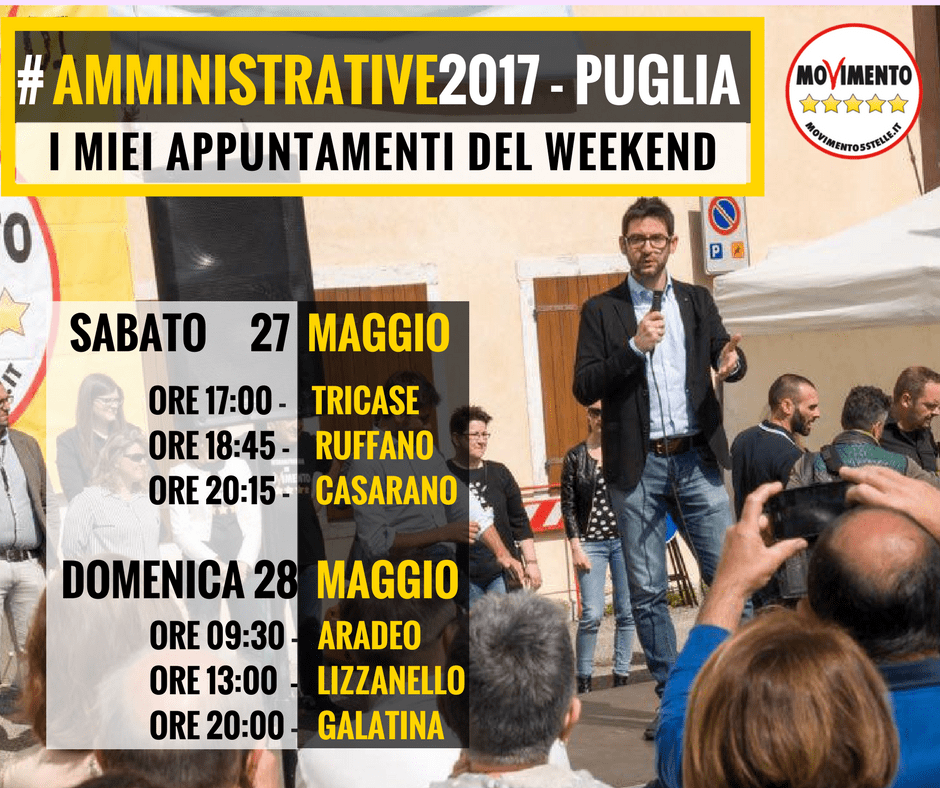 PUGLIA Amministrative 2017 @ Regione Puglia - Dettagli nella Descrizione Dell'Evento | Puglia | Italia