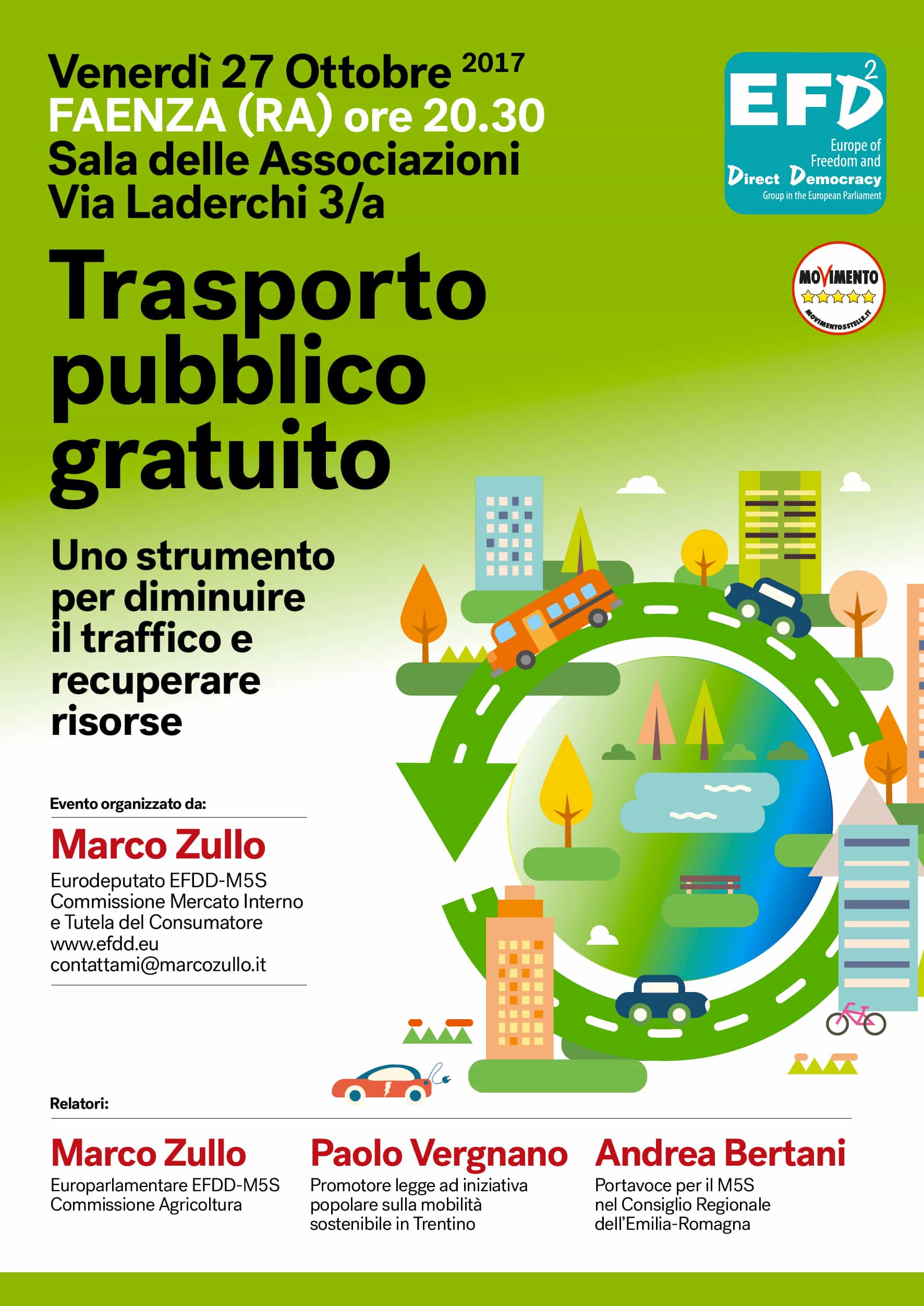 Trasporto Pubblico Gratuito - Faenza(RA) @ Sala Delle Associazioni | Faenza | Emilia-Romagna | Italia