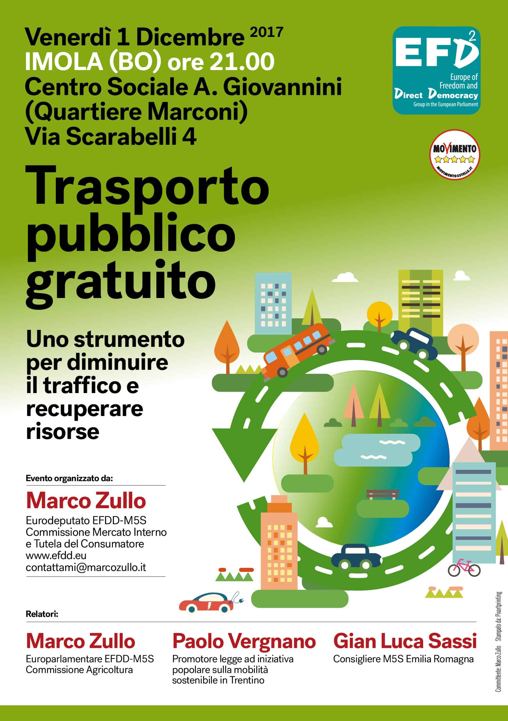 Trasporto Pubblico Gratuito a Imola @ Centro Sociale A. Giovannini | Imola | Emilia-Romagna | Italia