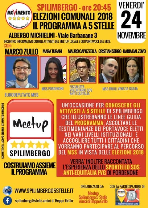 Spilimbergo - Il Programma a 5 Stelle @ Albergo Michielini | Spilimbergo | Friuli-Venezia Giulia | Italia