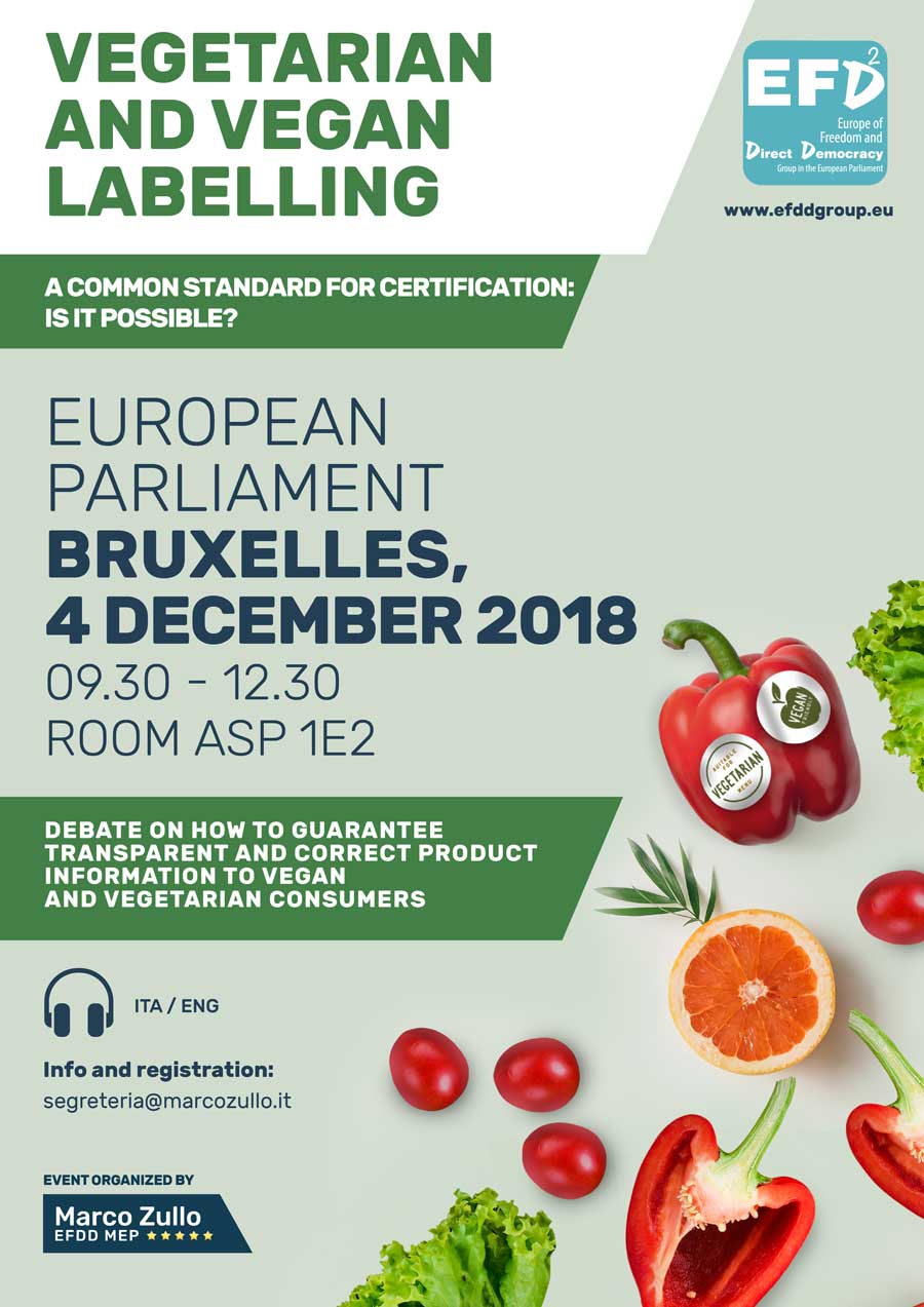 Vegetarian and vegan labelling @ EUROPEAN PARLIAMENT | Montemerlo | Veneto | Italia